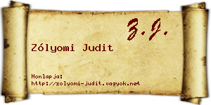 Zólyomi Judit névjegykártya